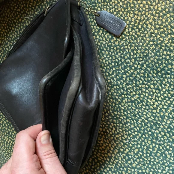 Coach Glovetanned Cowhide Leather Vintage Station Willis Satchel Bag Black - Picture 9 of 9